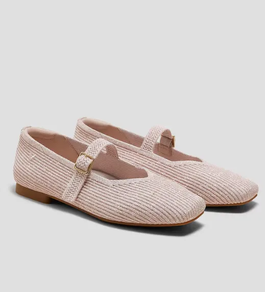 Square Toe Mary Janes rose gold